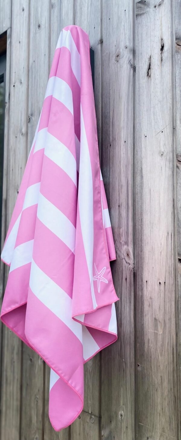 Quick Dry Pink Beach Towel - Image 2